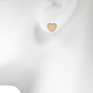 LC Lauren Conrad Rose Gold Tone Heart & Key 5-Pair Earring Set