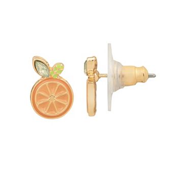 LC Lauren Conrad Gold-Tone Orange Slice Earrings
