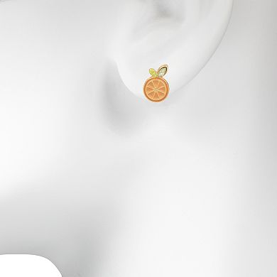 LC Lauren Conrad Gold-Tone Orange Slice Earrings