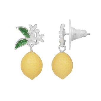 LC Lauren Conrad Silver Tone Lemon Drop Earrings