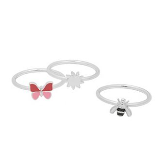 LC Lauren Conrad Mixed Whimsy 3 pc Ring Set