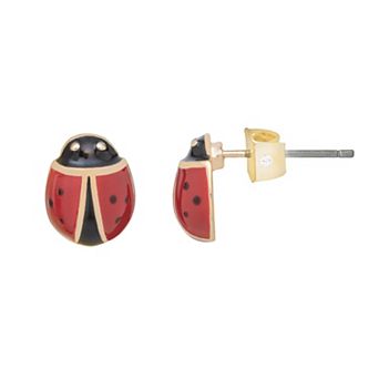LC Lauren Conrad Ladybug Stud Earrings