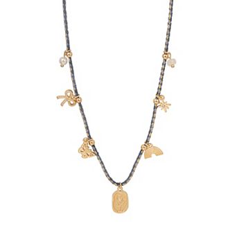 Womens LC Lauren Conrad Mixed Whimsy Charms Short Necklace