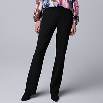 Women's Simply Vera Vera Wang Mid Rise 5-Pocket Ponte Bootcut Pants