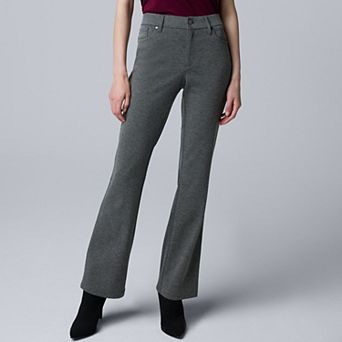 Women's Simply Vera Vera Wang Mid Rise 5-Pocket Ponte Bootcut Pants