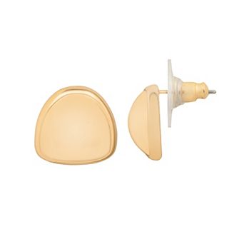 LC Lauren Conrad Gold Tone Sleek Domed Button Earrings