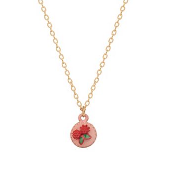 LC Lauren Conrad Gold Tone Macaron Short Pendant Necklace