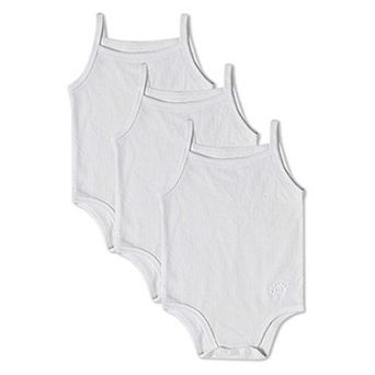 3 Pack Baby Mini-Ribbed Stretch Modal Solid-Color Bodysuits