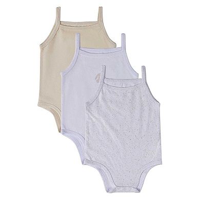 3 Pack Baby "Playful Bunny" Cotton / Modal Tag-Free Bodysuits