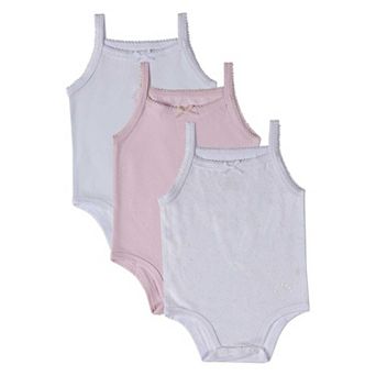 3 Pack Baby "Playful Bunny" Cotton / Modal Tag-Free Bodysuits