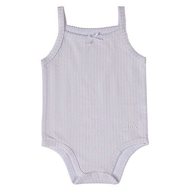 3 Pack Baby Girls Cotton / Modal Bodysuits - Florals, Stripes, Solid