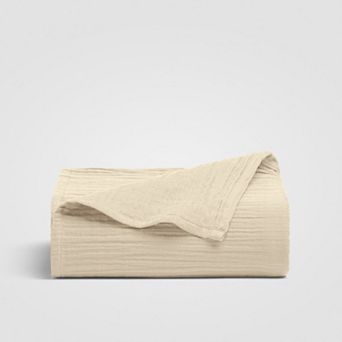 Dune Crinkled Comfort Flat Sheet (Sandstone)