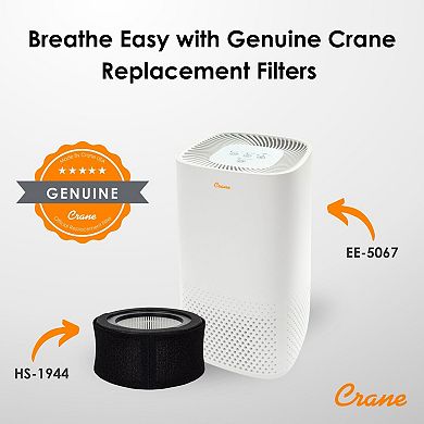 Crane EE-5067 Air Purifier Replacement HEPA Filter