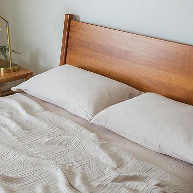 Calm Crinkled Comfort Flat Sheet (Morning Fog)