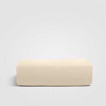 Dune Crinkled Comfort Fitted Sheet (Sandstone)