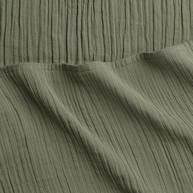 Zen Crinkled Comfort Flat Sheet (Matcha)