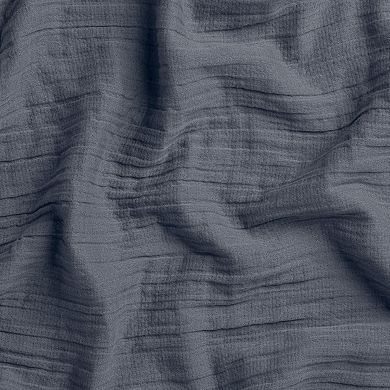 Oasis Crinkled Comfort 4-Piece Sheet Set (Midnight Tide)