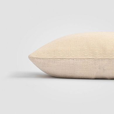 Ivory Chevron Neutral Throw Pillow