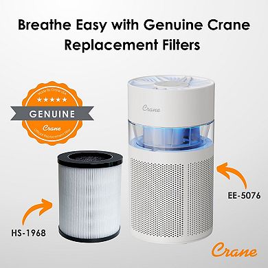 Crane EE-5076 Air Purifier Replacement HEPA Filter