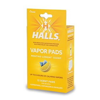 HALLS® Mentho-Cherry Scented Vapor Pads, 12-Count Pack, Long-Lasting Soothing Vapor