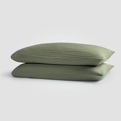 Zen Crinkled Comfort 4-Piece Sheet Set (Matcha)