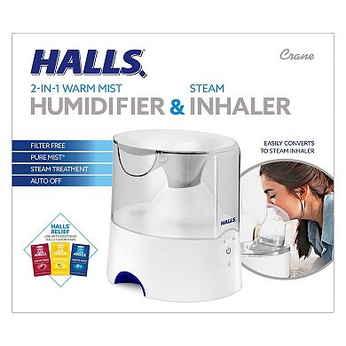 HALLS® 2-in-1 0.5 Gal. Warm Mist Humidifier & Steam Inhaler