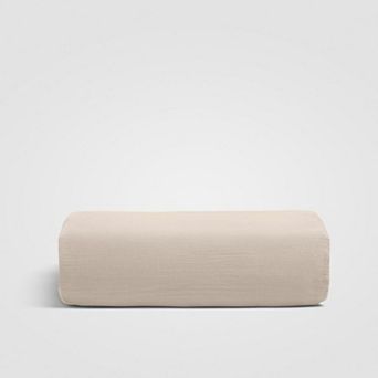 Calm Crinkled Comfort Fitted Sheet (Morning Fog)