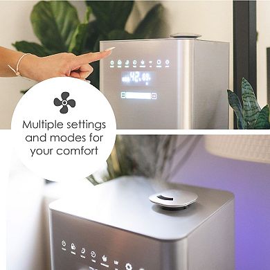 2 Gal. Ultrasonic Cool Mist Tower Humidifier with Germicidal UV-A Light