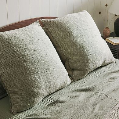 Zen Crinkled Comfort Fitted Sheet (Matcha)