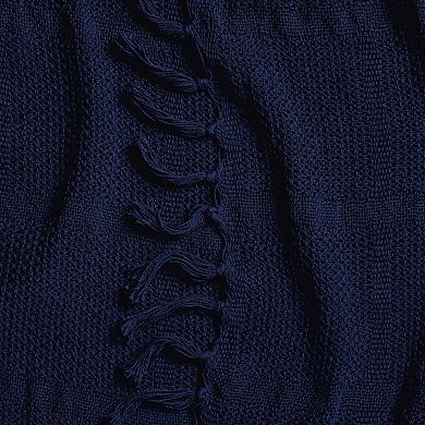 Deep Current Knit Throw