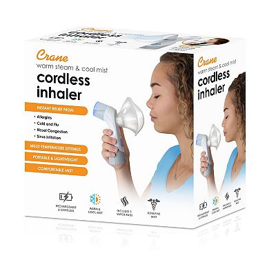 Cordless Steam Inhaler Warm Steam & Cool Mist Functions, with Vapor Pad Tray