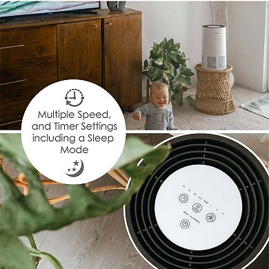 Crane Air Purifier with True HEPA Filter Powerful Air Filtration for Allergies Dust Smoke & Pet