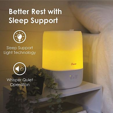 Top Fill Cool Mist Humidifier - 1 Gallon with Sleep Support Light & Essential Oil Tray