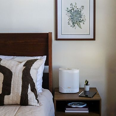 Crane 0.7 Gallon Top Fill Cool Mist Humidifier and Aroma Diffuser with Color-Changing Night Light