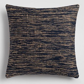 Coastline Blue & Beige Nautical Texture Throw Pillow