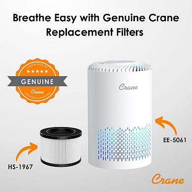Crane EE-5061 Air Purifier Replacement HEPA Filter