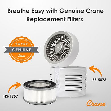 Crane EE-5073 Air Purifier Replacement HEPA Filter