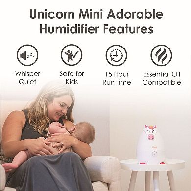 Adorable - Mini Unicorn - Cool Mist Humidifier, 0.5 Gal.