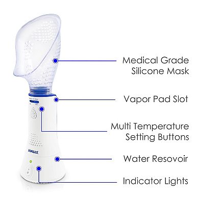 HALLS® Corded Steam Inhaler, White