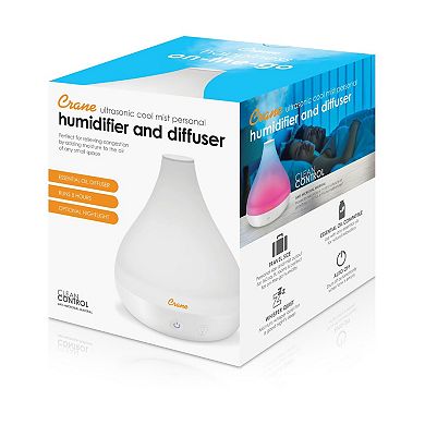 0.35 Gal. 2-in-1 Ultrasonic Cool Mist Humidifier & Aroma Diffuser for Small Rooms