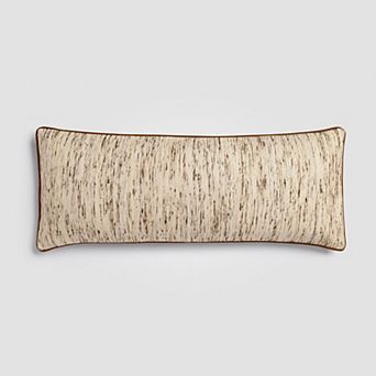 Silk Sands Beige Neutral Woven Lumbar Pillow
