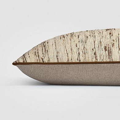 Silk Sands Beige Neutral Woven Lumbar Pillow