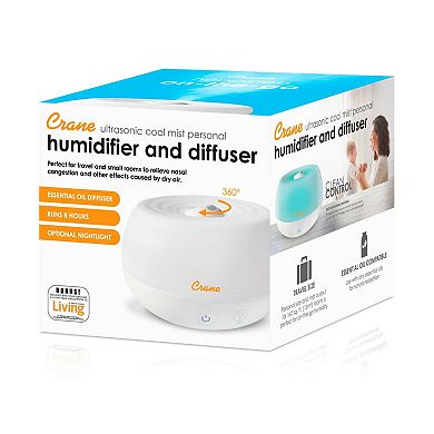 0.2 Gal. 2-in-1 Ultrasonic Cool Mist Humidifier & Aroma Diffuser for Small Rooms
