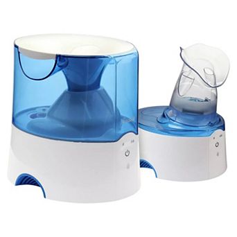 0.5 Gal. 2-in-1 Warm Mist Humidifier & Respiration Steam Inhaler for Personal Therapeutic Use