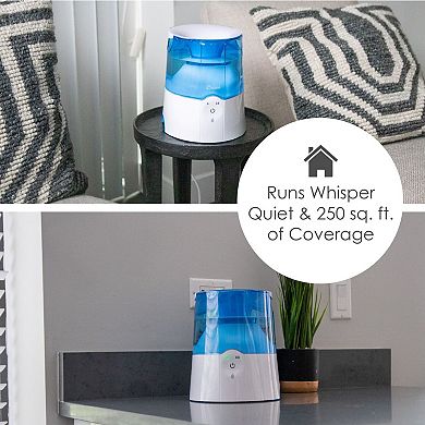 0.5 Gal. 2-in-1 Warm Mist Humidifier & Respiration Steam Inhaler for Personal Therapeutic Use