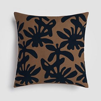Indigo Reef Blue Botanical Texture Pillow