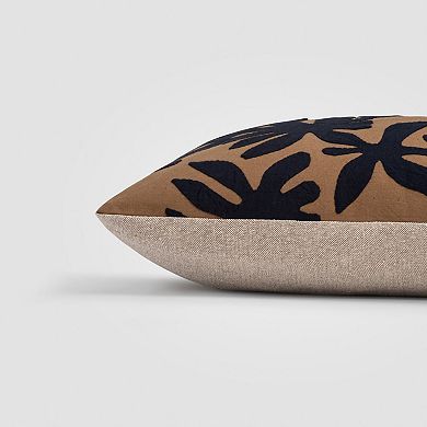 Indigo Reef Blue Botanical Texture Pillow