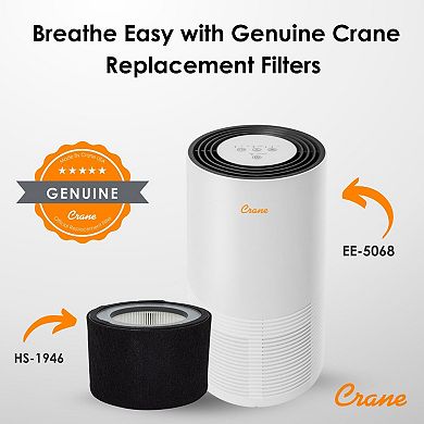 Crane EE-5068 Air Purifier Replacement HEPA Filter