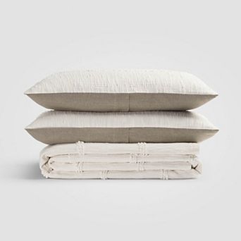 White Fringe Bedspread & Sham Set