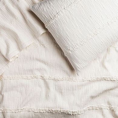 White Fringe Bedspread & Sham Set